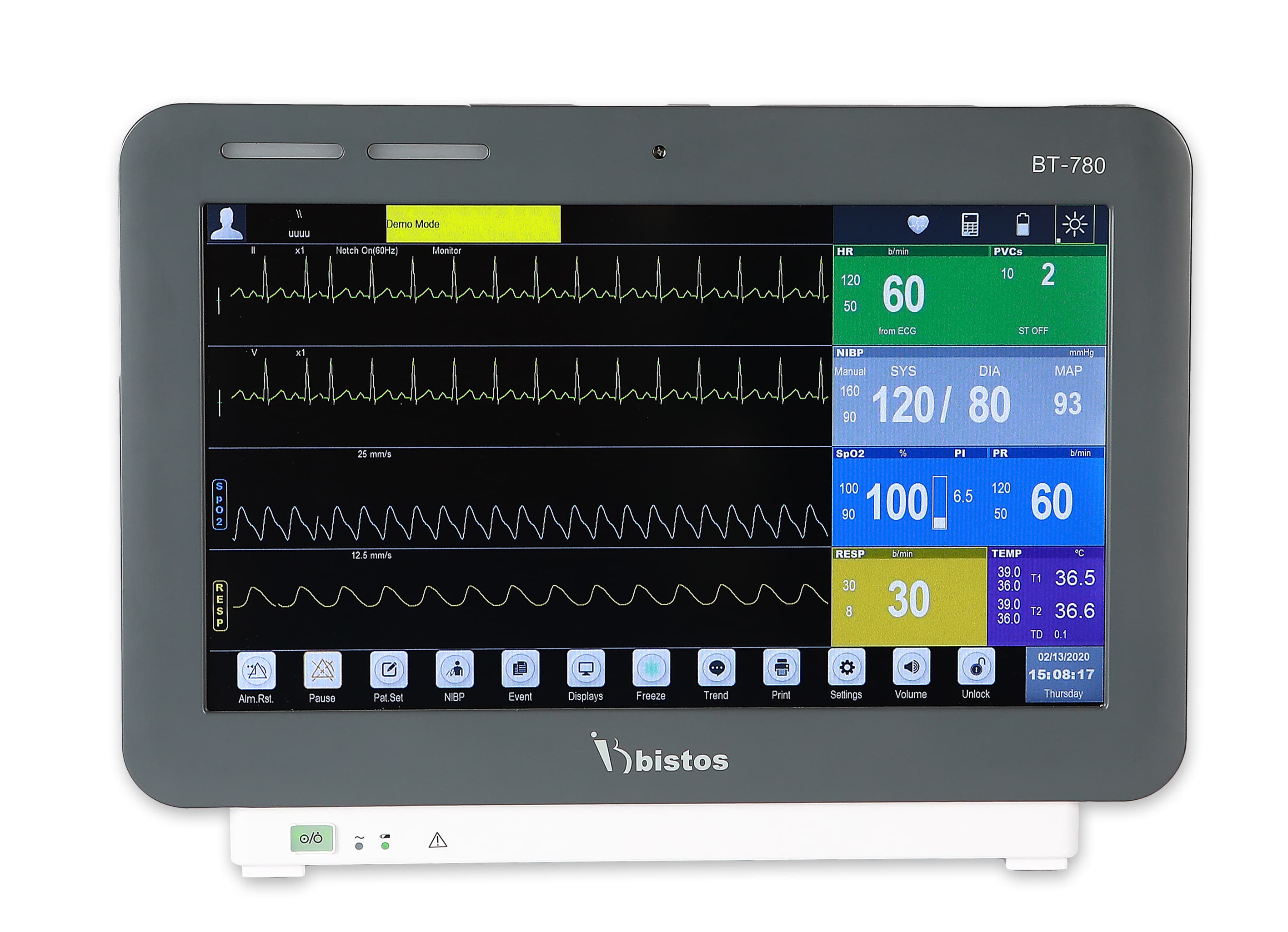 Монитор пациента Bistos BT-780 — медицинское оборудование BISTOS